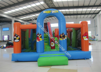 Cheap price inflatable crazy bird combo house commercial inflatable crazy bird jumping castle with slide on sale